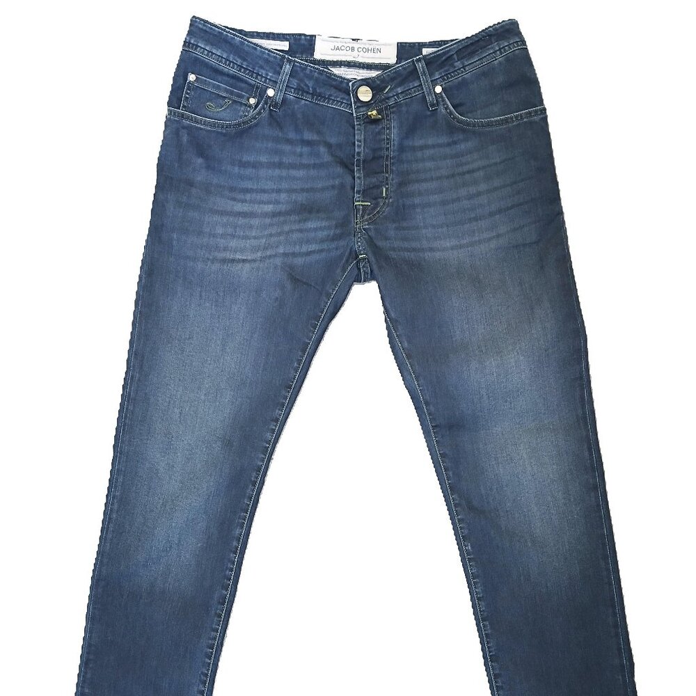 Jacob Cohen 622 Mens Blue Jeans  -Luxury Italian Designer  - Straight fit 34/32
